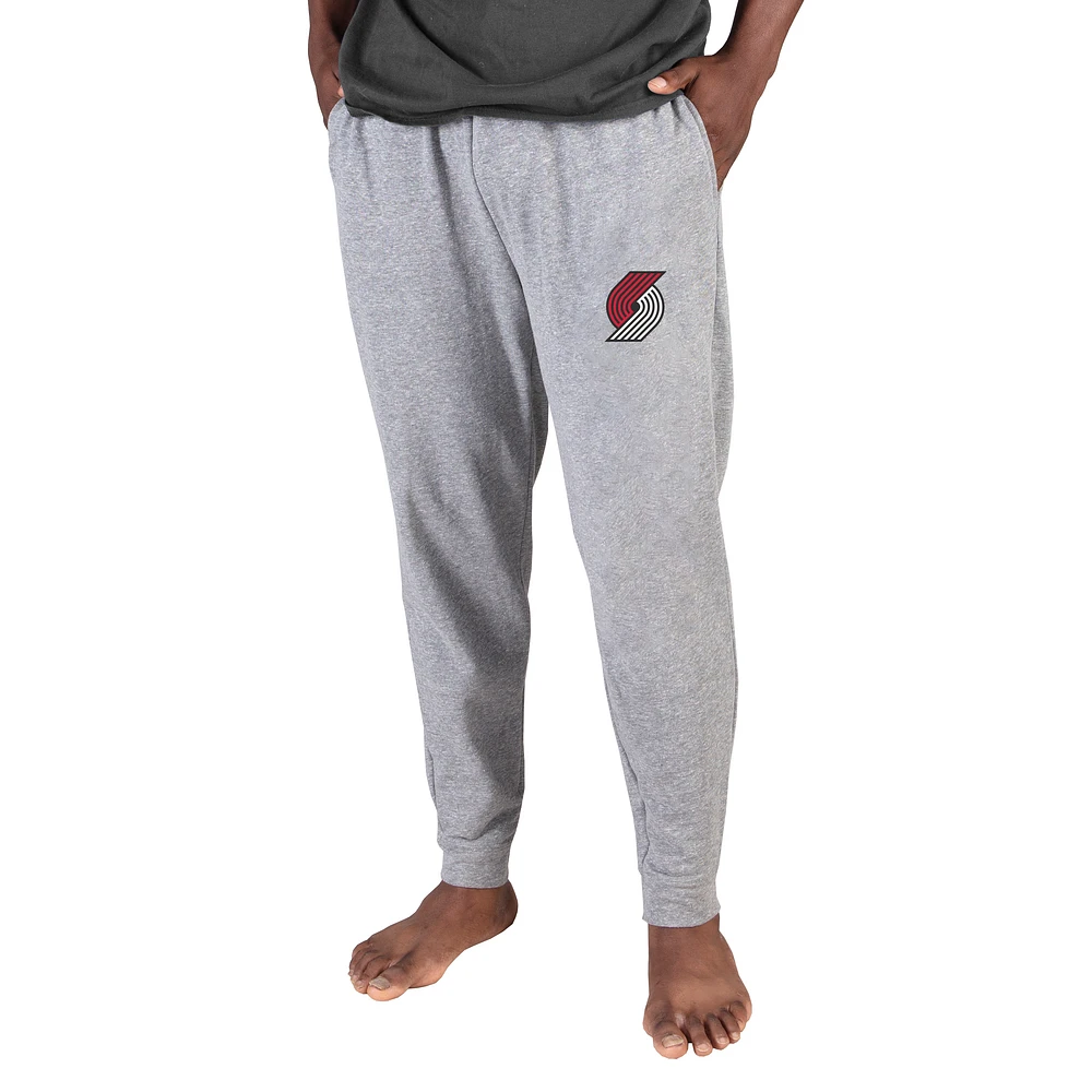 Men's Concepts Sport Gray Portland Trail Blazers Mainstream Cuffed Terry Pants
