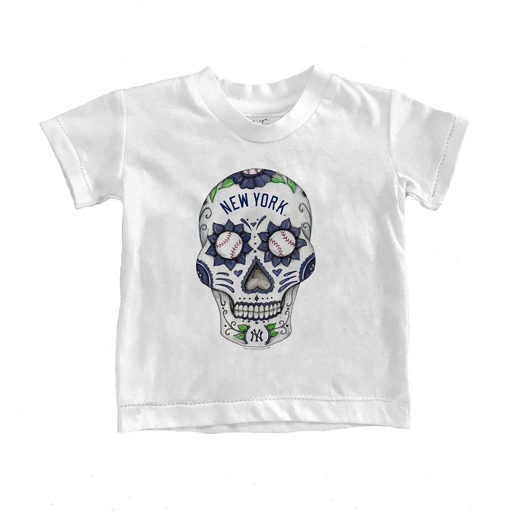 Youth Tiny Turnip White New York Yankees Sugar Skull T-Shirt