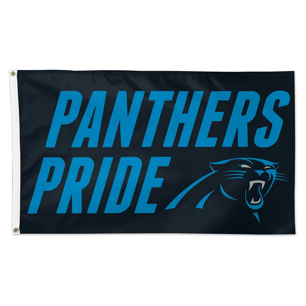 WinCraft Carolina Panthers 3' x 5' Slogan Deluxe Single-Sided Flag
