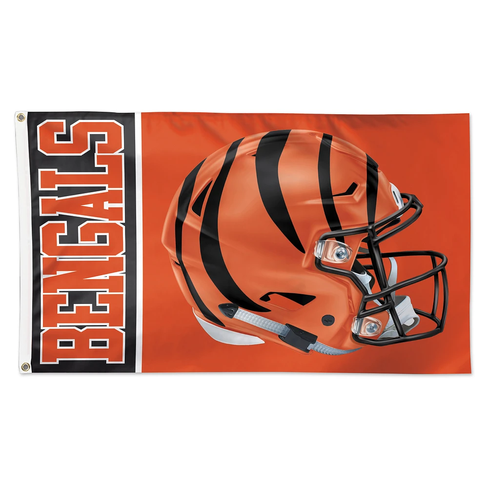 WinCraft Cincinnati Bengals 3' x 5' Helmet Deluxe Single-Sided Flag