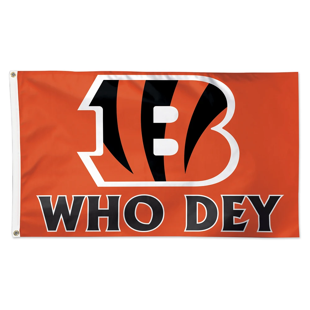 WinCraft Cincinnati Bengals 3' x 5' Slogan Deluxe Single-Sided Flag
