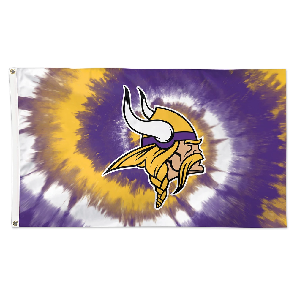 WinCraft Minnesota Vikings 3' x 5' Tye Dye Deluxe Single-Sided Flag