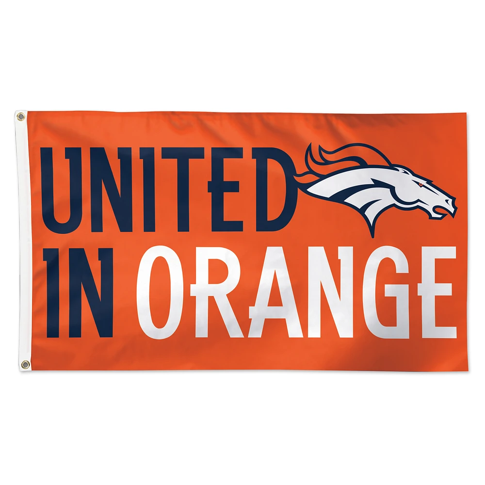 WinCraft Denver Broncos 3' x 5' Slogan Deluxe Single-Sided Flag