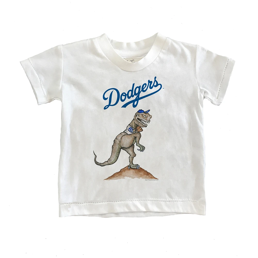Toddler Tiny Turnip White Los Angeles Dodgers TT Rex T-Shirt
