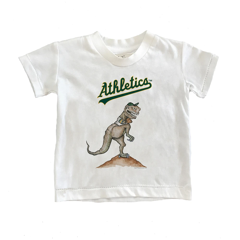 Toddler Tiny Turnip White Athletics TT Rex T-Shirt