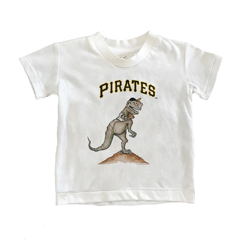 Toddler Tiny Turnip White Pittsburgh Pirates TT Rex T-Shirt