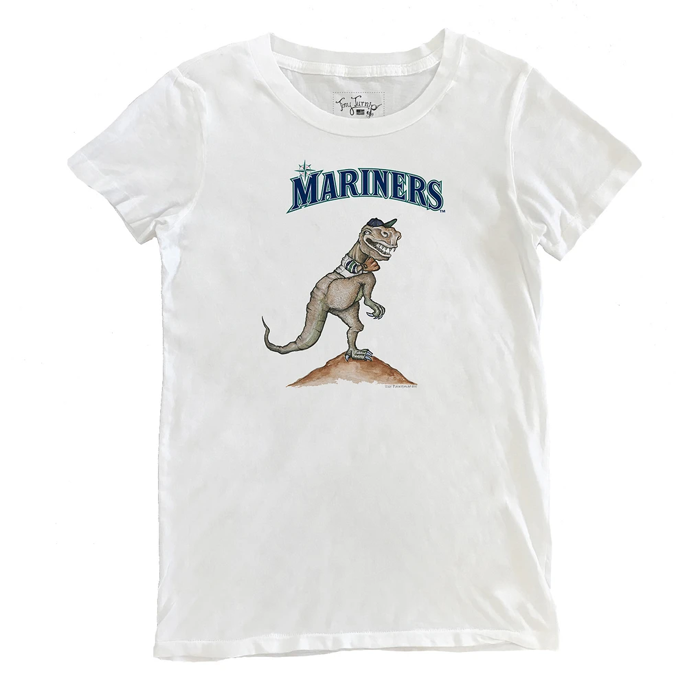 Women's Tiny Turnip White Seattle Mariners TT Rex T-Shirt