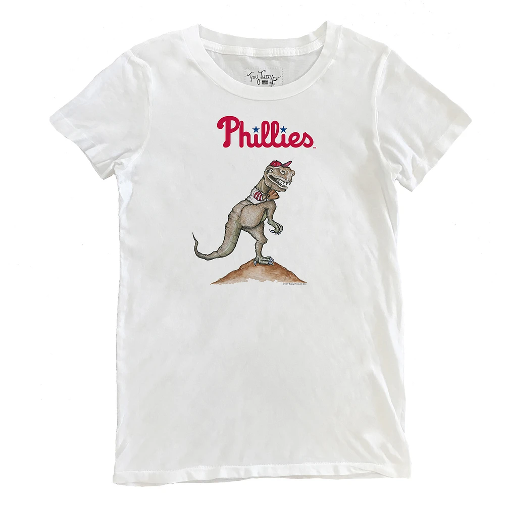 Women's Tiny Turnip White Philadelphia Phillies TT Rex T-Shirt