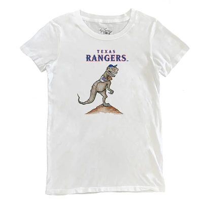 Women's Tiny Turnip White Texas Rangers TT Rex T-Shirt