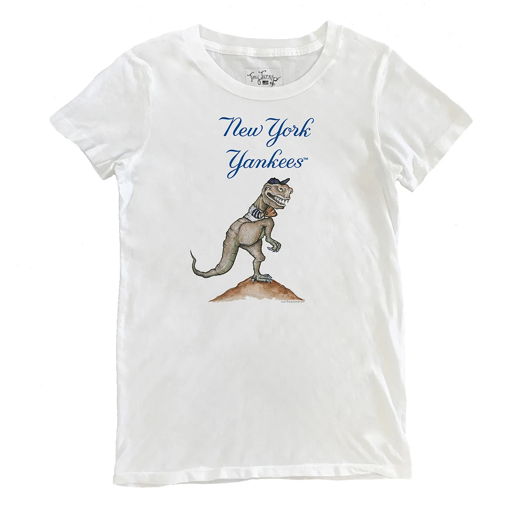 Women's Tiny Turnip White New York Yankees TT Rex T-Shirt