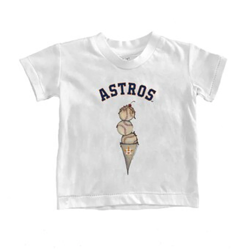 Youth Tiny Turnip White Houston Astros Triple Scoop T-Shirt