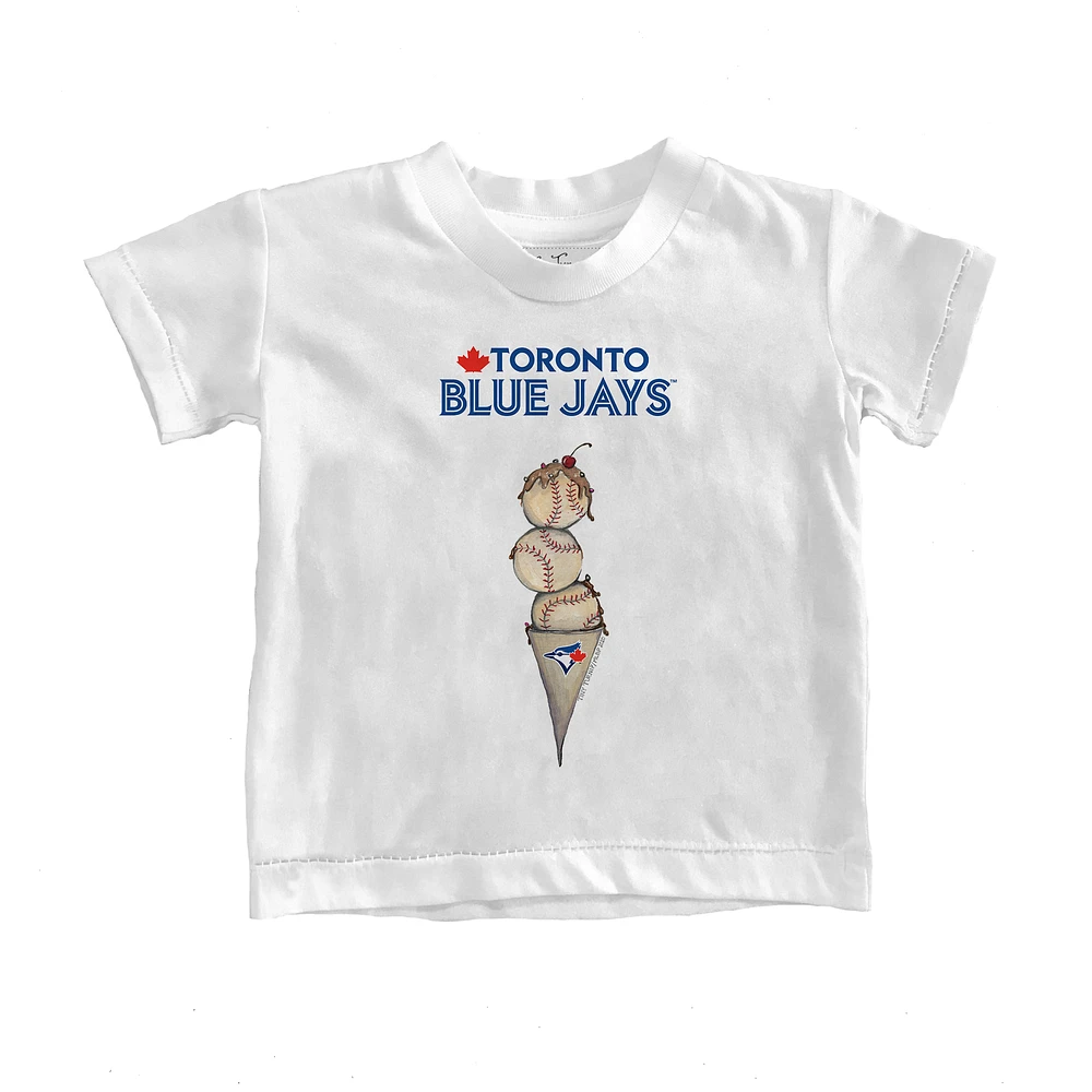 Youth Tiny Turnip White Toronto Blue Jays Triple Scoop T-Shirt