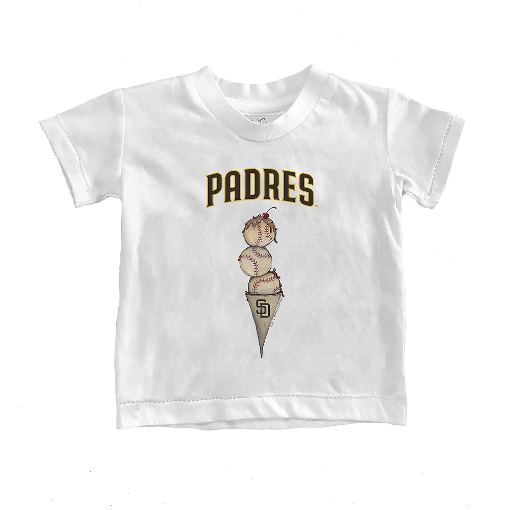 Youth Tiny Turnip White San Diego Padres Triple Scoop T-Shirt