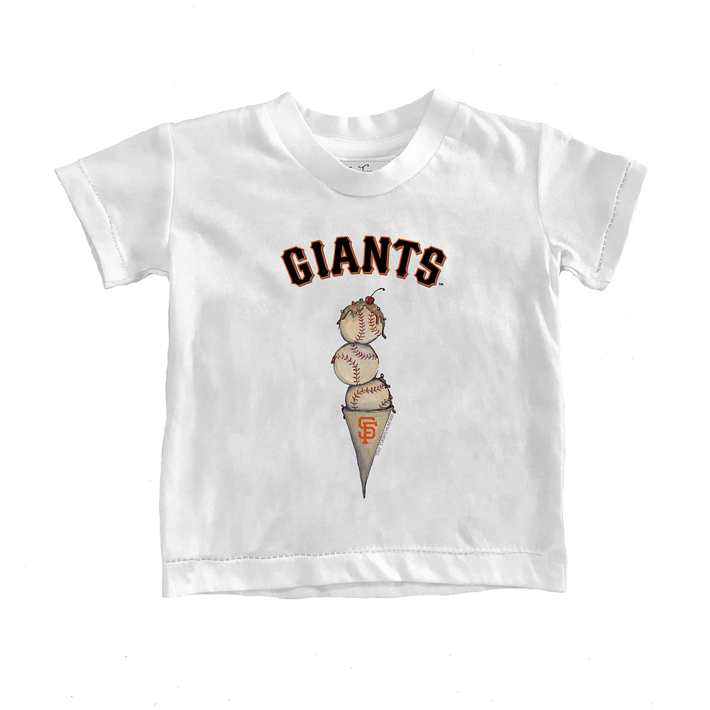Youth Tiny Turnip White San Francisco Giants Triple Scoop T-Shirt