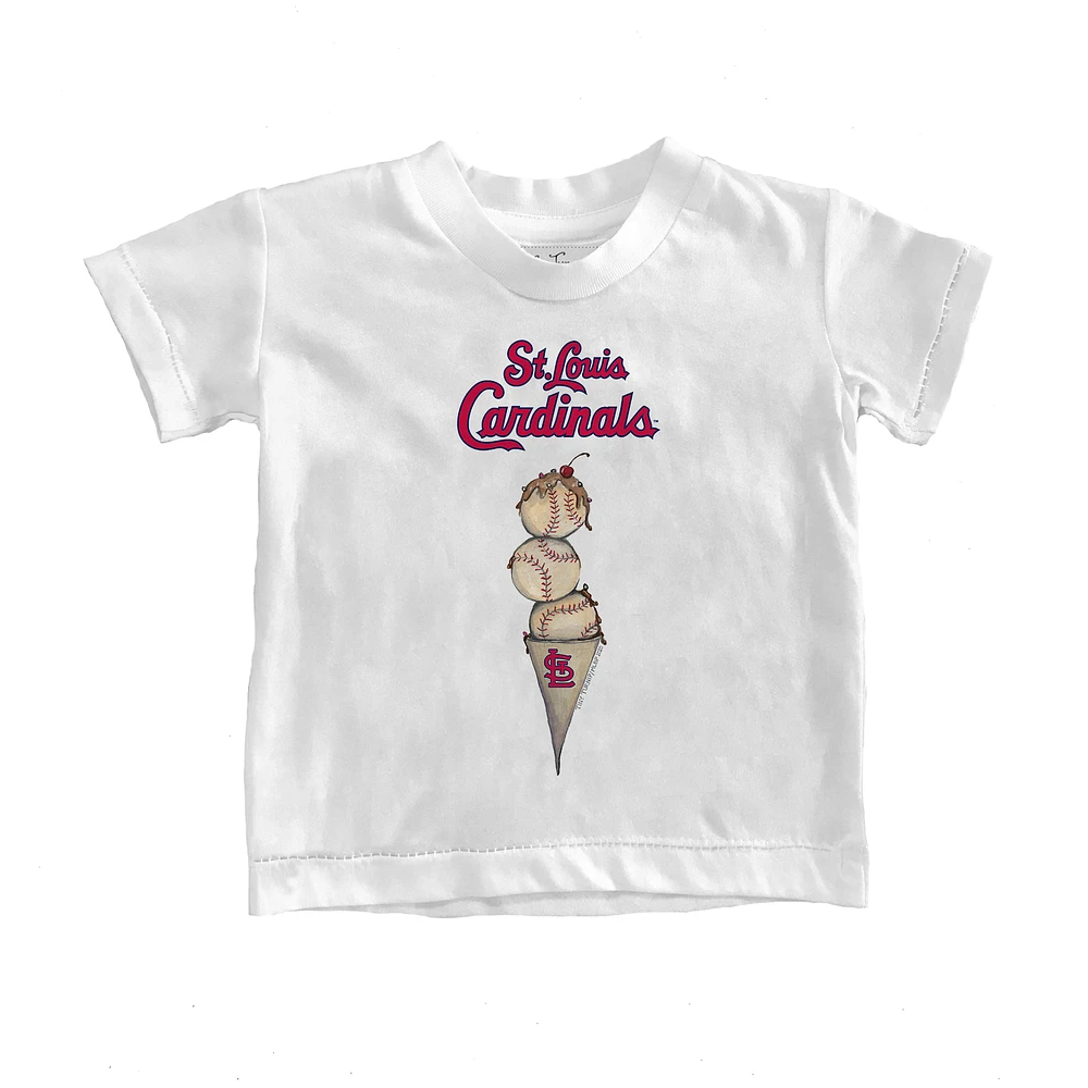 Youth Tiny Turnip White St. Louis Cardinals Triple Scoop T-Shirt