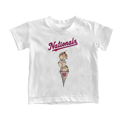 Youth Tiny Turnip White Washington Nationals Triple Scoop T-Shirt
