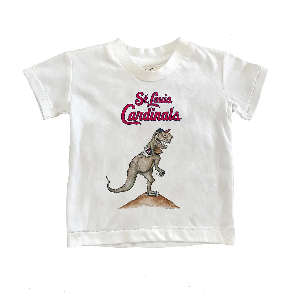 Youth Tiny Turnip White St. Louis Cardinals TT Rex T-Shirt