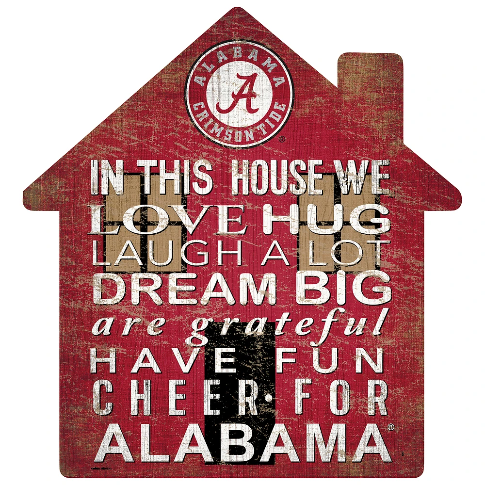 Alabama Crimson Tide 12'' Team House Sign