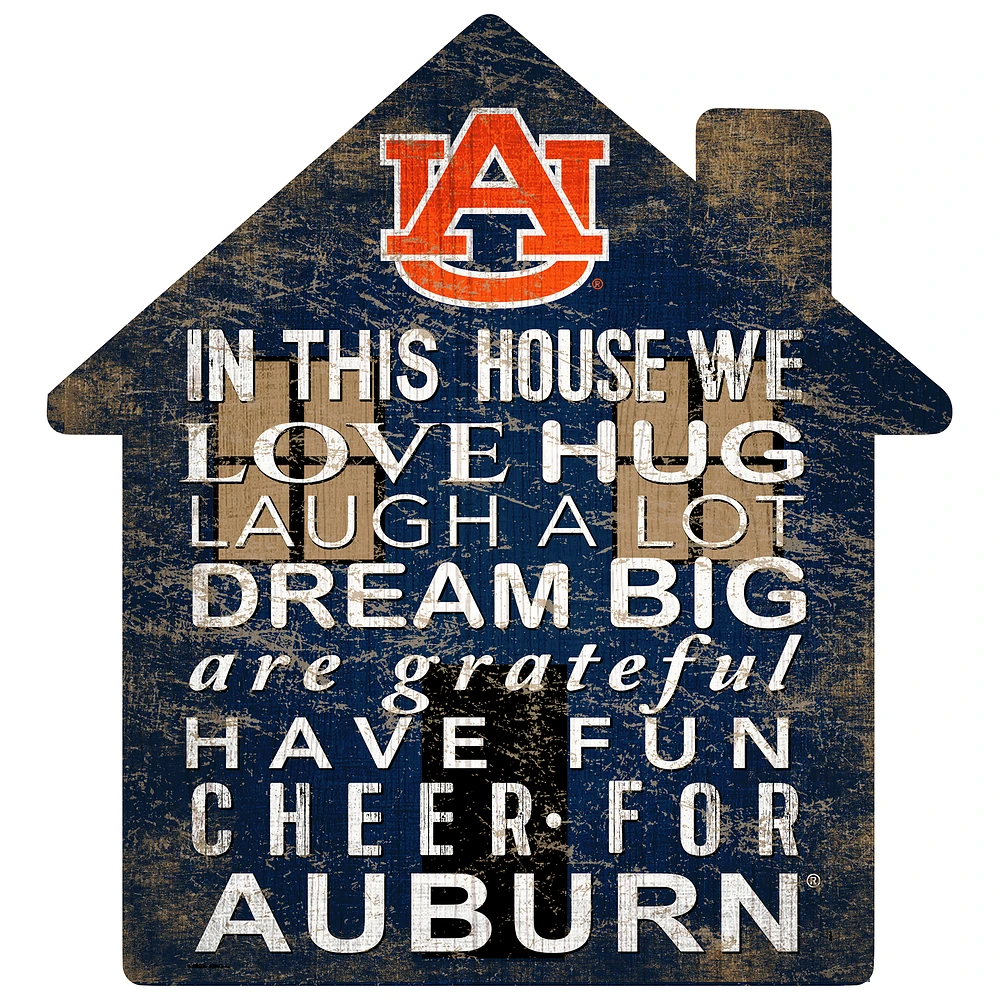 Auburn Tigers 12'' Team House Sign