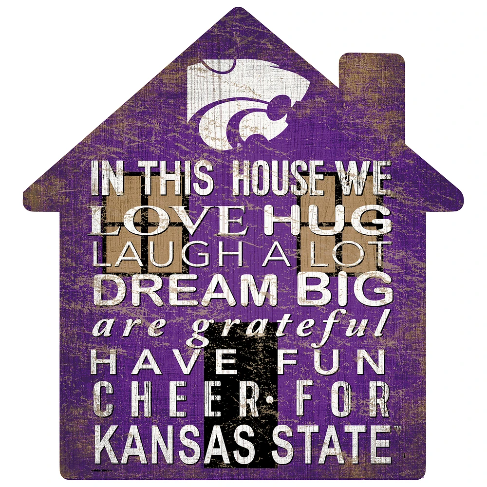 Kansas State Wildcats 12'' Team House Sign