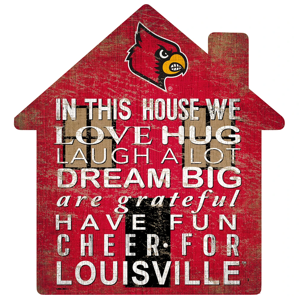 Louisville Cardinals 12'' Team House Sign