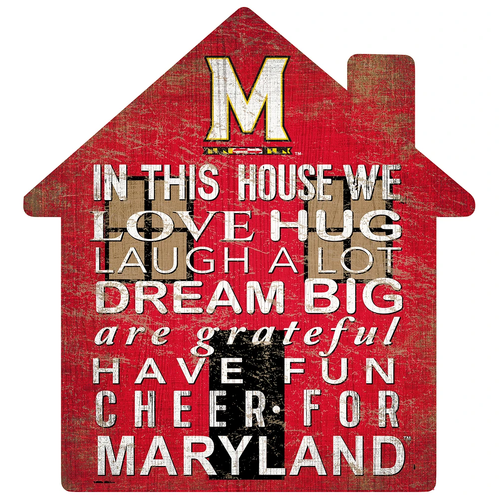 Maryland Terrapins 12'' Team House Sign