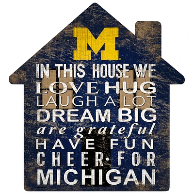 Michigan Wolverines 12'' Team House Sign