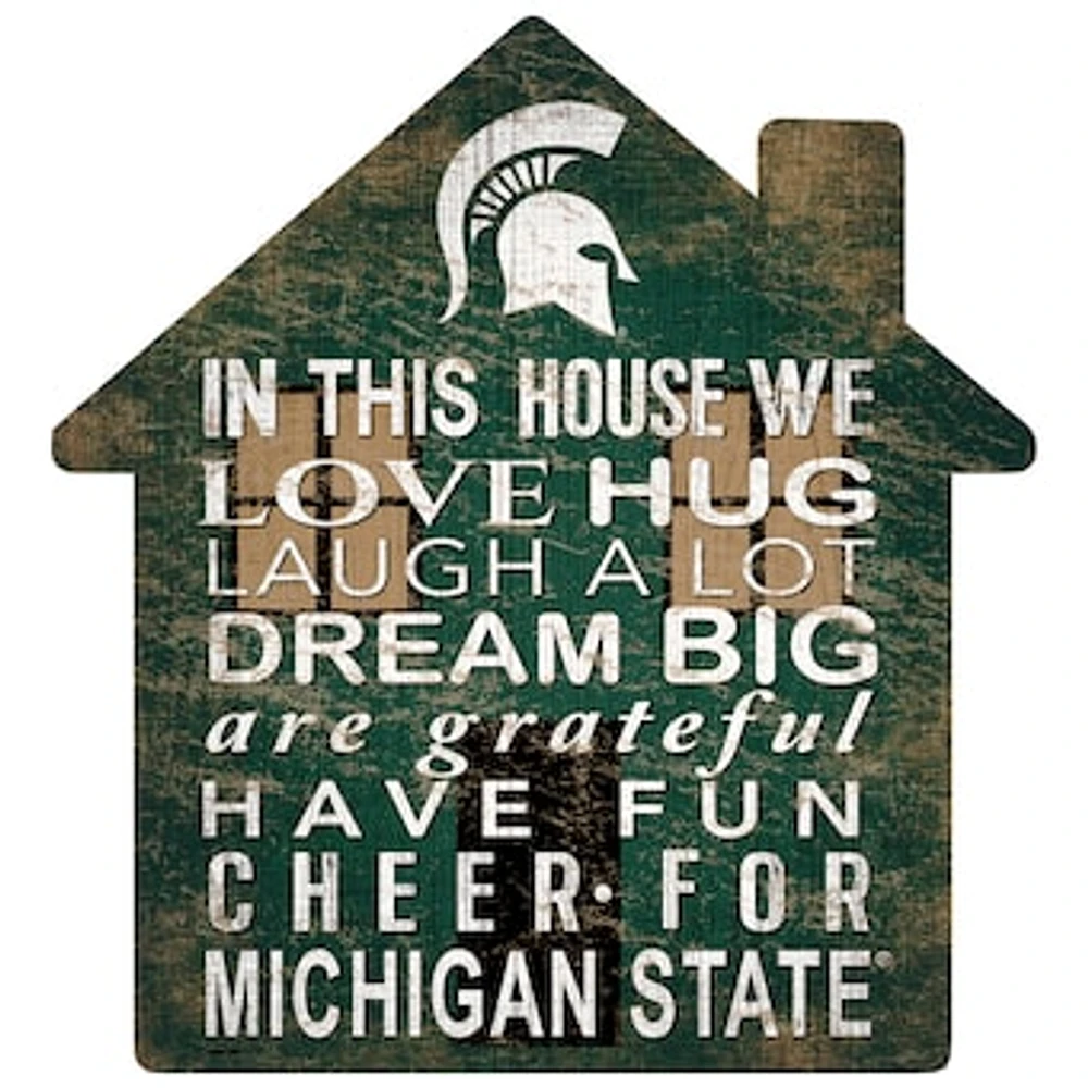 Michigan State Spartans 12'' Team House Sign