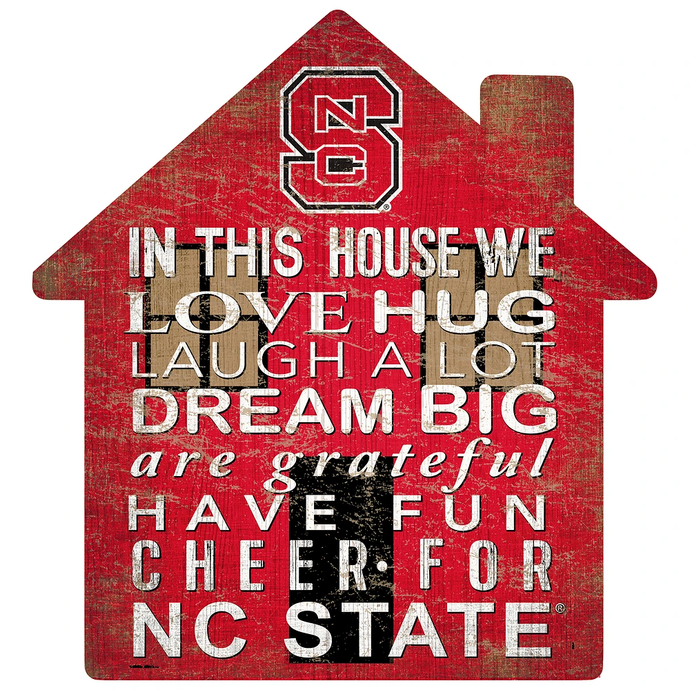 NC State Wolfpack 12'' Team House Sign