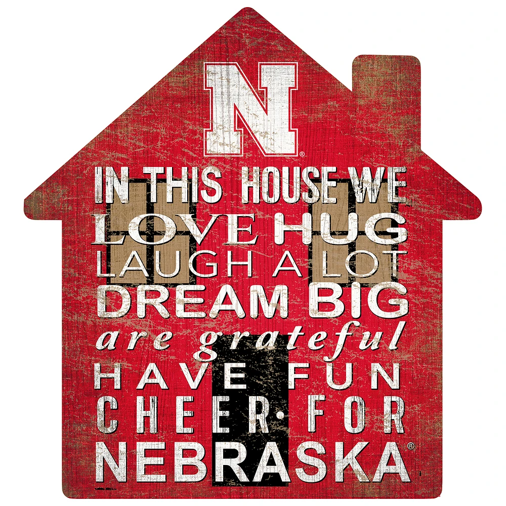Nebraska Huskers 12'' Team House Sign