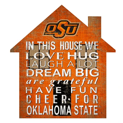 Oklahoma State Cowboys 12'' Team House Sign