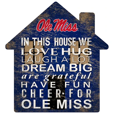 Ole Miss Rebels 12'' Team House Sign