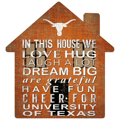 Texas Longhorns 12'' Team House Sign