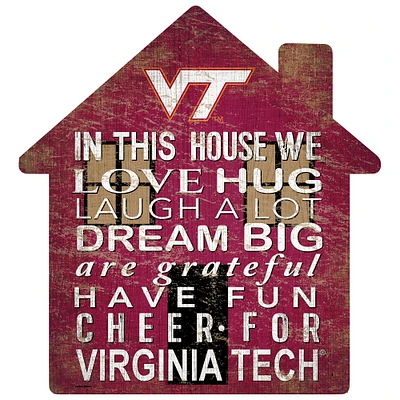 Virginia Tech Hokies 12'' Team House Sign