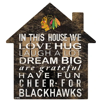 Chicago Blackhawks 12'' Team House Sign