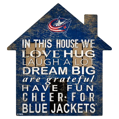 Columbus Blue Jackets 12'' Team House Sign