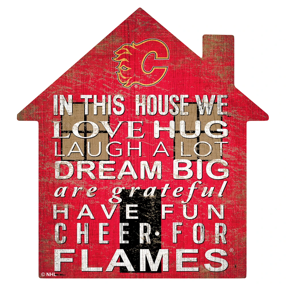 Calgary Flames 12'' Team House Sign