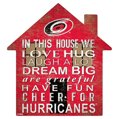 Carolina Hurricanes 12'' Team House Sign