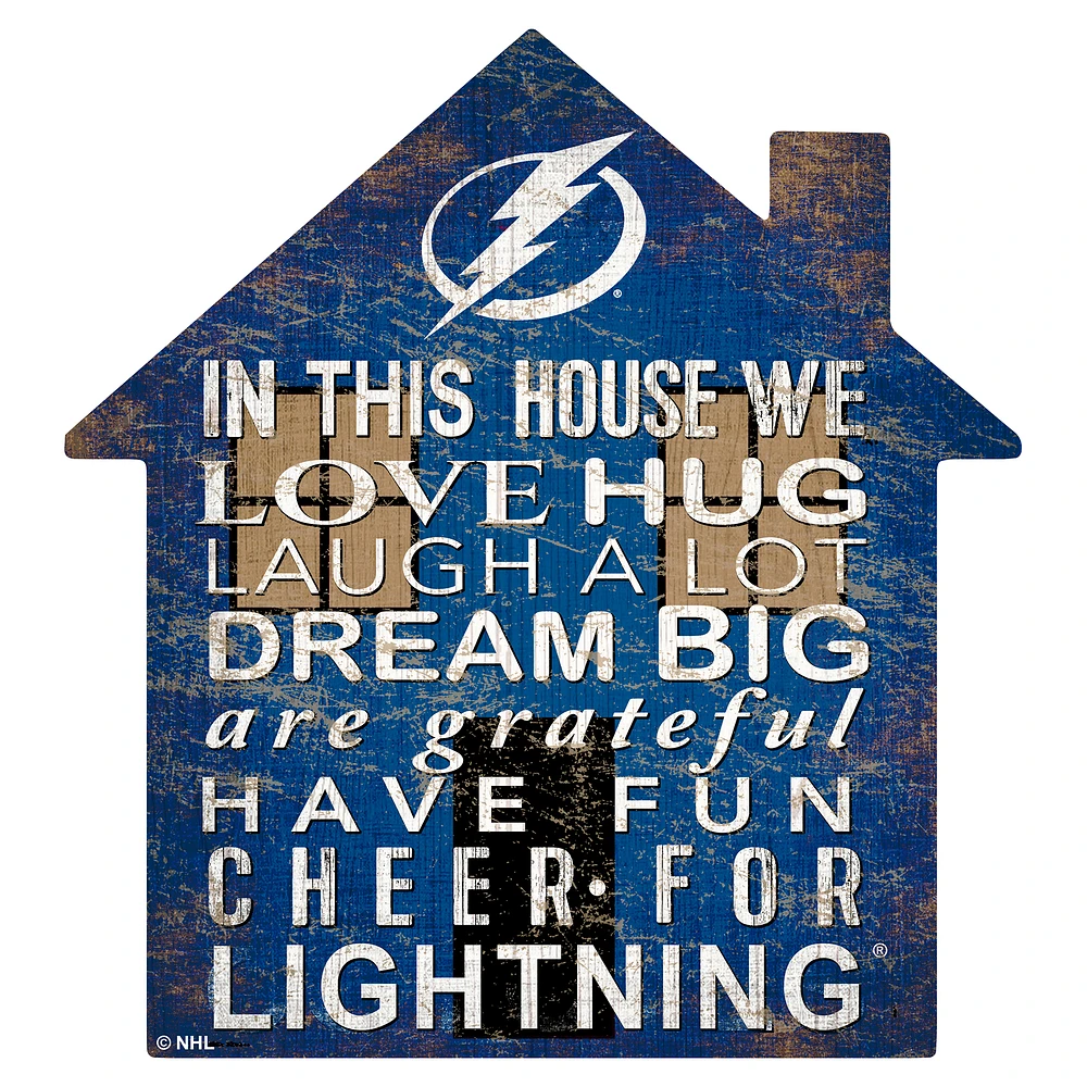 Tampa Bay Lightning 12'' Team House Sign