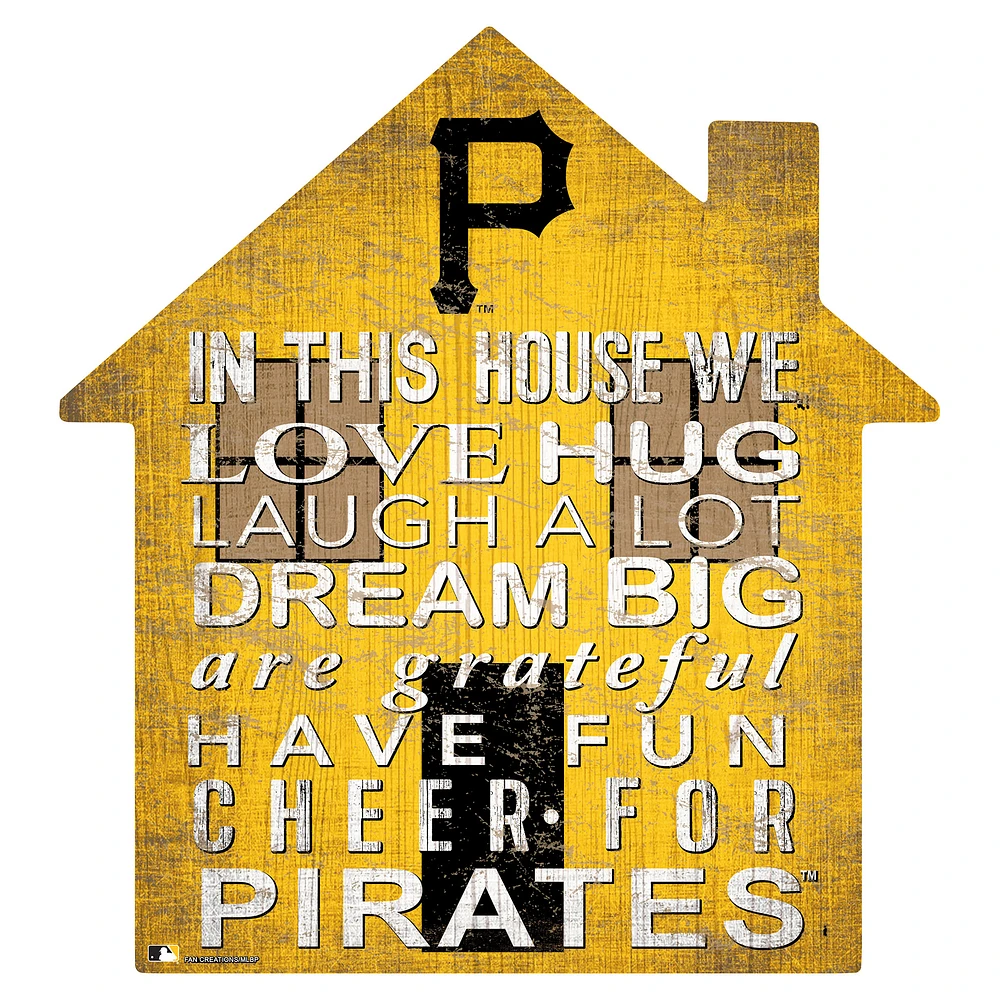 Pittsburgh Pirates 12'' Team House Sign