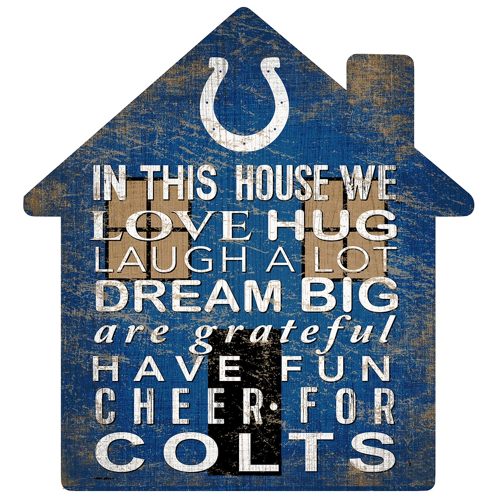 Indianapolis Colts 12'' Team House Sign