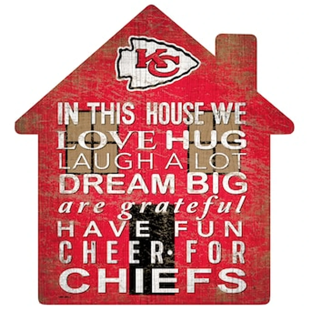 Kansas City Chiefs 12'' Team House Sign