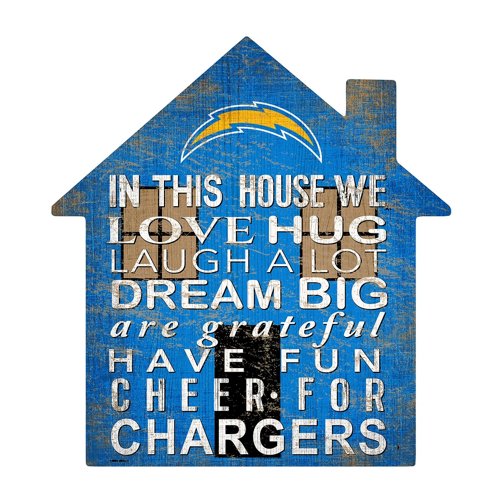 Los Angeles Chargers 12'' Team House Sign