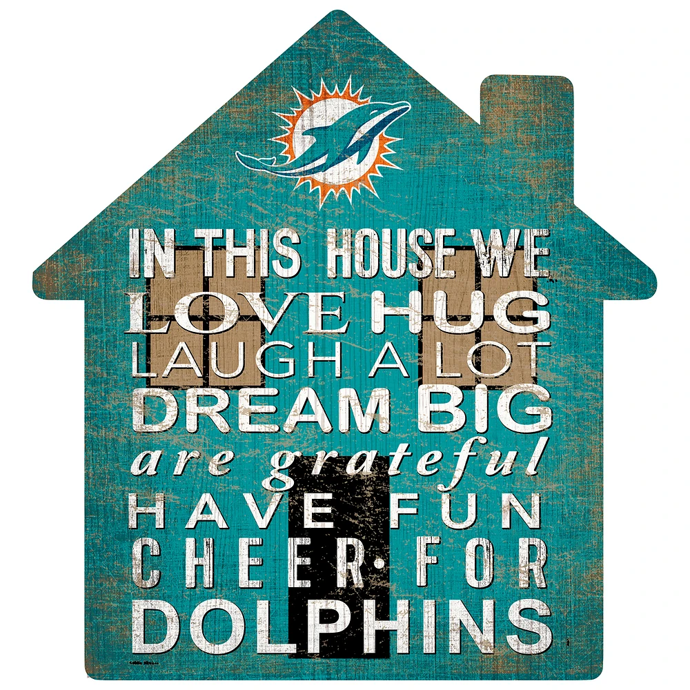 Miami Dolphins 12'' Team House Sign
