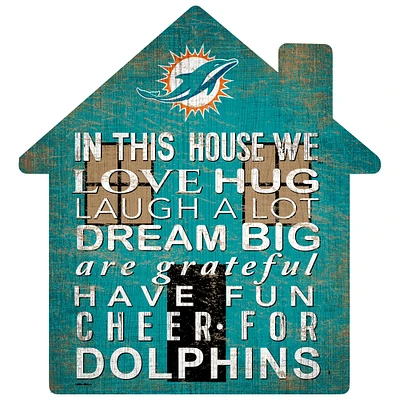 Miami Dolphins 12'' Team House Sign
