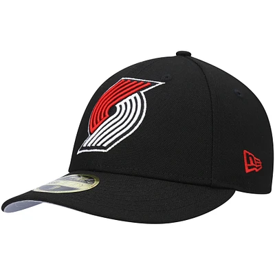 Men's New Era Black Portland Trail Blazers Team Low Profile 59FIFTY Fitted Hat