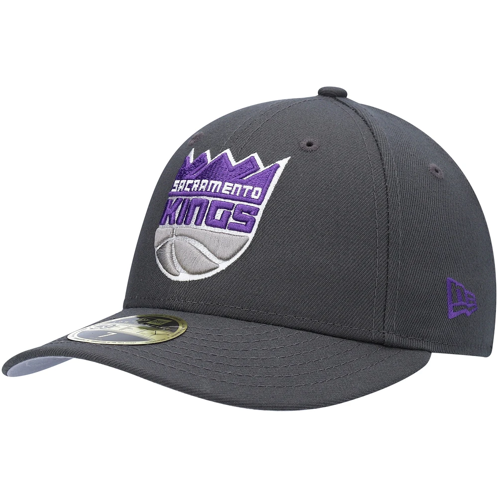 Men's New Era Gray Sacramento Kings Team Low Profile 59FIFTY Fitted Hat