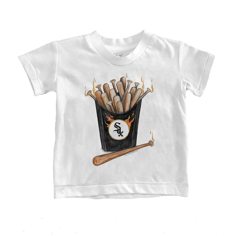 Youth Tiny Turnip White Chicago Sox Hot Bats T-Shirt