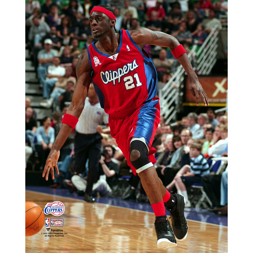 Darius Miles LA Clippers Unsigned Hardwood Classics Dribble Photograph