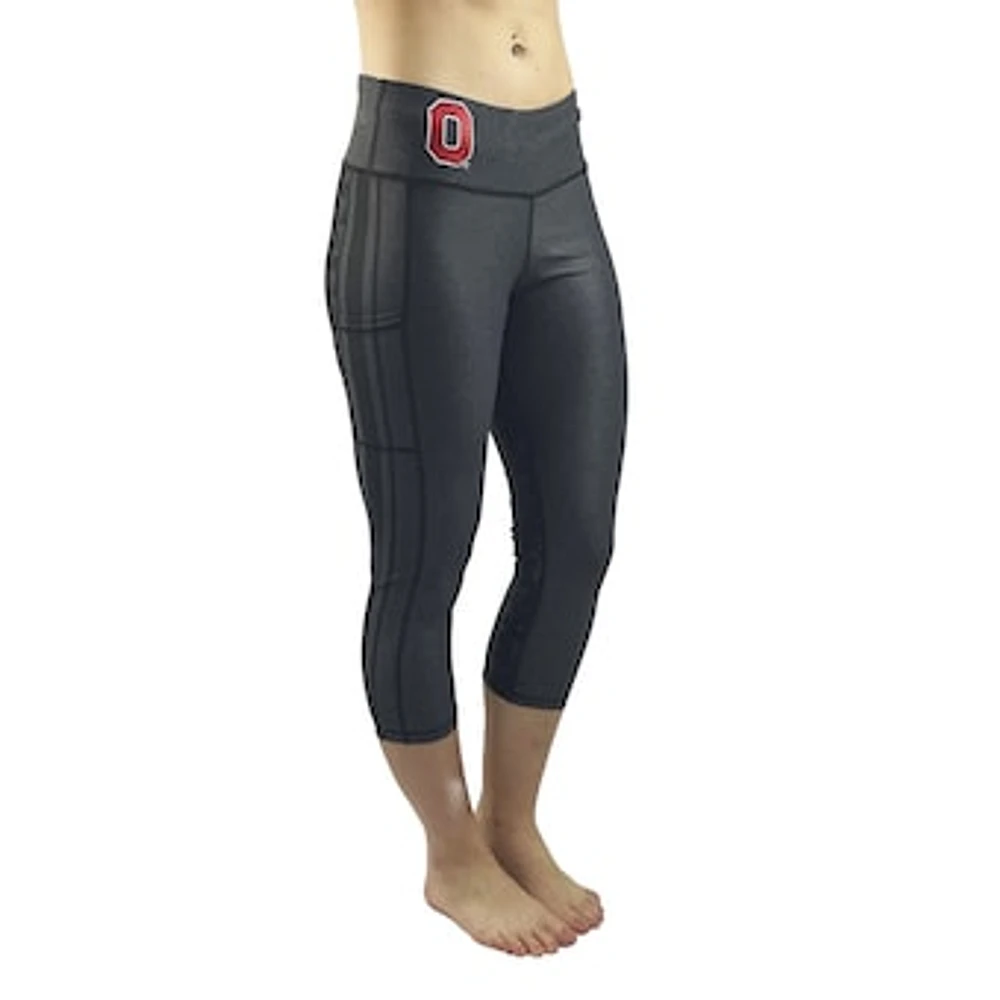 Women's Black Ohio State Buckeyes Vision Cropped Leggings